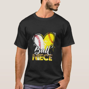 Niece of Both Baseball Softball Sport Matching Fam T-Shirt