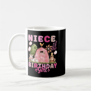 Niece Of The Birthday Girl 1st Bday Cow Farm Coffee Mug