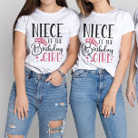 Niece of the Birthday Girl Squad Custom Matching T-Shirt<br><div class="desc">Looking for a unique way to show your support for your niece on her special day? Look no further than our custom matching shirts! These shirts are perfect for the family who wants to show their dedication and love for one another on this special day. Our shirts come in a...</div>
