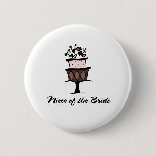 Niece of the Bride Cake 6 Cm Round Badge