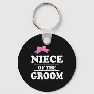 Niece Of The Groom Wedding Party Key Ring