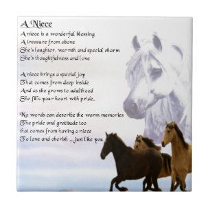 Niece Poem - Horses Tile