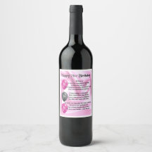 Niece Poem Wine Bottle Label 21st Birthday