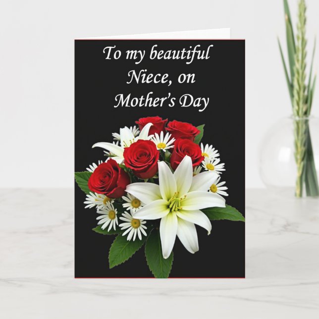 Niece Rose Mothers Day Card (Front)
