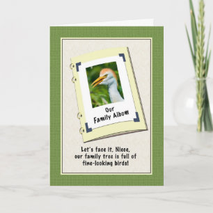 Niece's Birthday Card with Cattle Egret