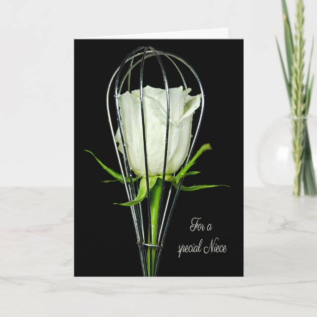 Niece's Birthday Rose Card (Front)