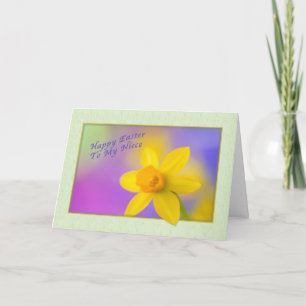 Niece's Easter card with Daffodil