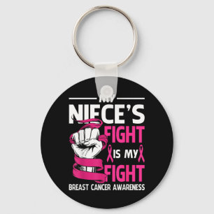 Nieces Fight Is Fight Breast Cancer Awareness Key Ring