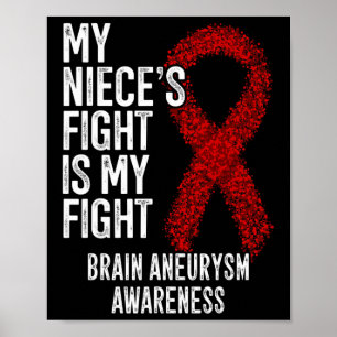 Niece's Fight Is My Fight Brain Aneurysm Awareness Poster