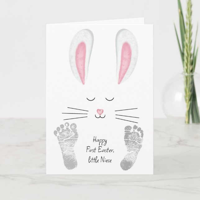 Niece's First Easter Bunny Holiday Card (Front)