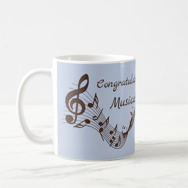 Niece's graduation music student musical graduate coffee mug (Left)