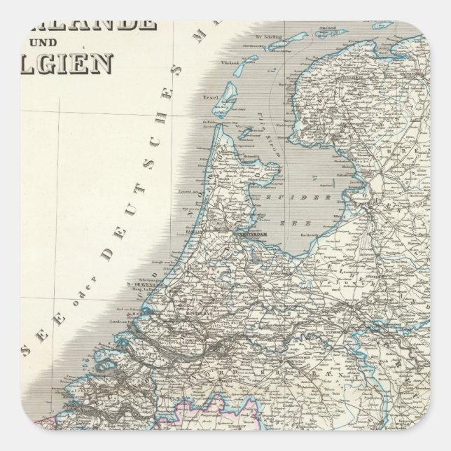 Niederlande, Belgien - Netherlands, Belgium Square Sticker (Front)