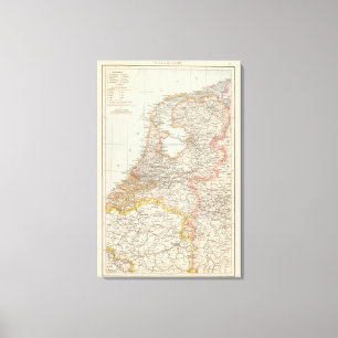 Niederlande - Netherlands Map Canvas Print