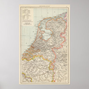 Niederlande - Netherlands Map Poster