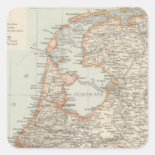 Niederlande - Netherlands Map Square Sticker