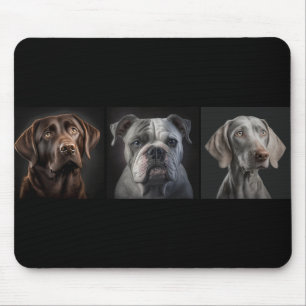 Niedlicher Haustier Hund 3 Foto kundenspezifisch Mouse Mat