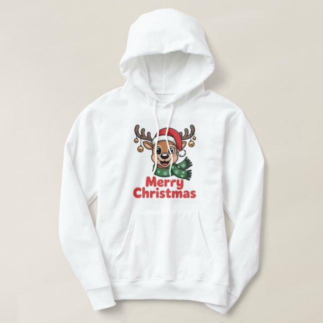 NiedlicherWeihnachtsrentierPulloverMerryChristmas Hoodie (Design Front)