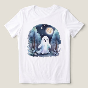 Niedliches Gespenst Geist im Wald Longsleeve  Tri-Blend Shirt