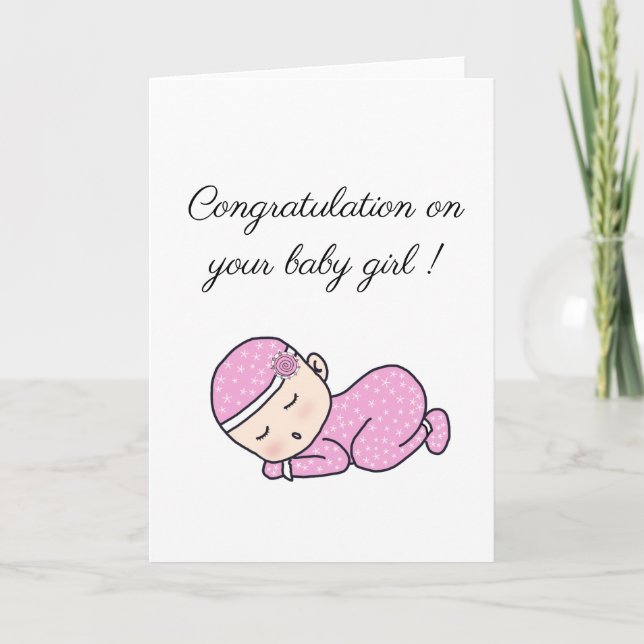 Niedliches neues baby Geburt - Glückwünscharte K Card (Front)