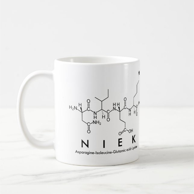 Niek peptide name mug (Left)