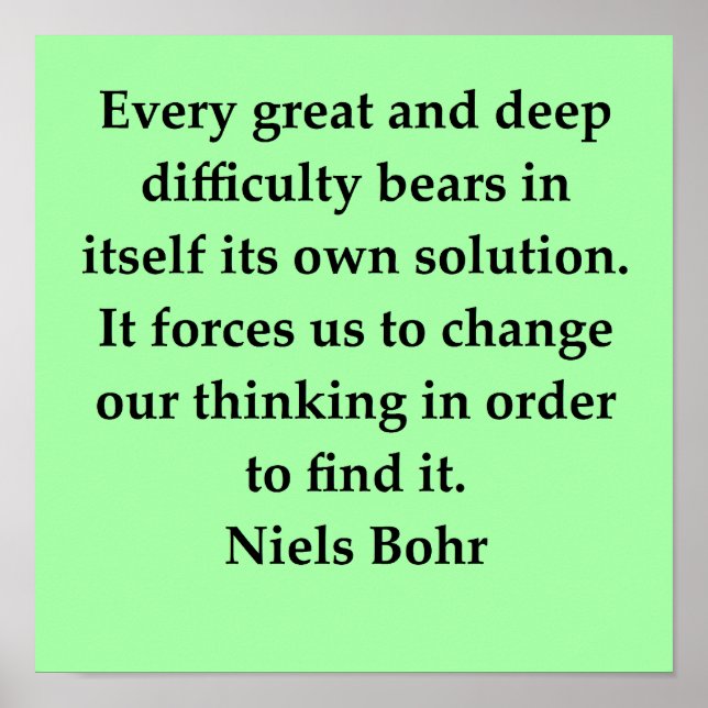 niels bohr quote poster (Front)