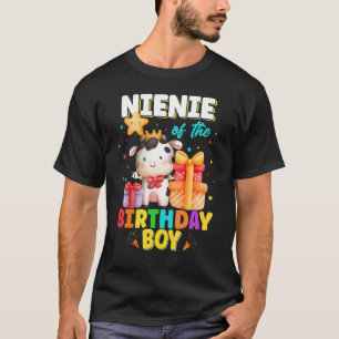 Nienie Of The Birthday Boy Cow Farm Animals Family T-Shirt