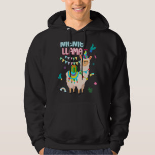 Nienie Of The Birthday Llamazing Alpaca Theme Fami Hoodie