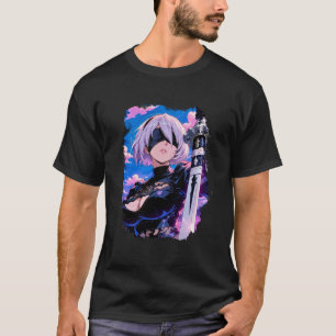 NieR Automata 2B 37 Basic Dark T-Shirt