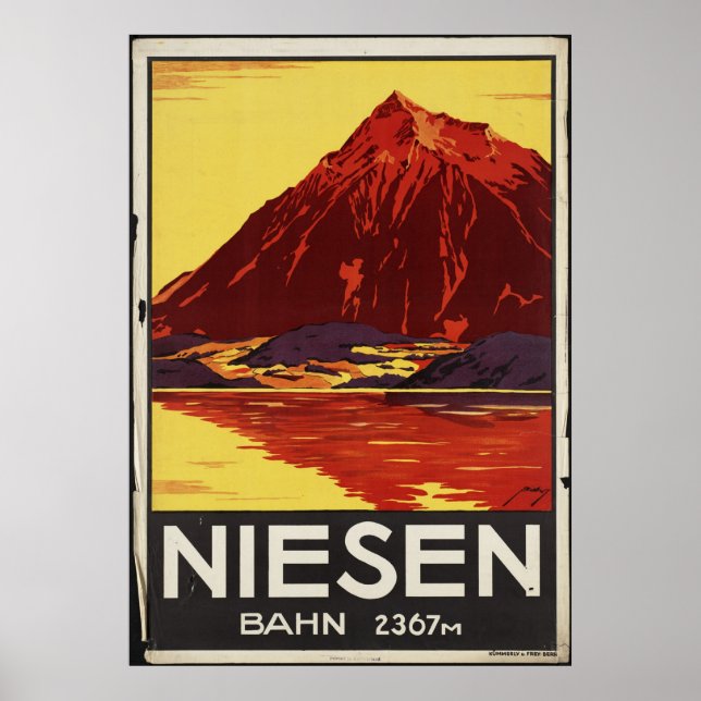 Niesen Bahn Vintage Travel Poster Ad Retro Prints (Front)