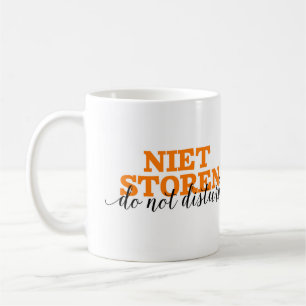 Niet Storen / Do Not Disturb Dutch Word Vocabulary Coffee Mug