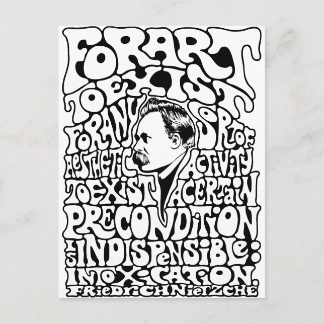 Nietzche - Art - Mod Postcard (Front)