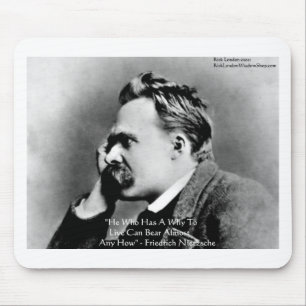 Nietzsche "A Why" Wisdom Quote Gifts & Cards Mouse Mat