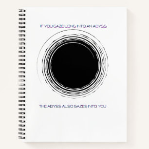Nietzsche Abyss Quote Minimalist Philosophy Notebook