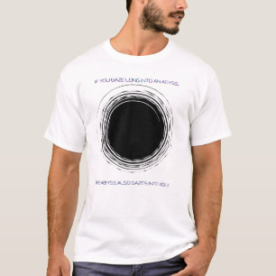 Nietzsche Abyss Quote Minimalist Philosophy T-Shirt