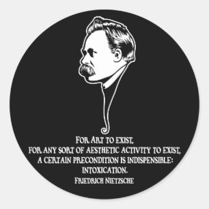 Nietzsche-art-1-DKT Classic Round Sticker