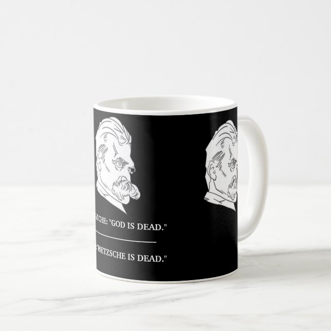 NIETZSCHE "God is Dead" Mug (Front Right)