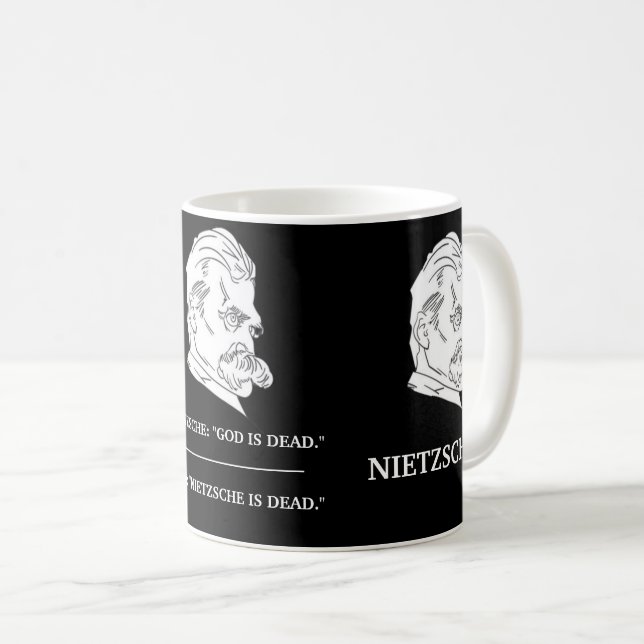 NIETZSCHE "God is Dead" Mug (Front Right)
