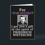 Nietzsche Humour Birthday Card<br><div class="desc">A funny birthday card for someone who likes philosophy / Friedrich Nietzsche.</div>