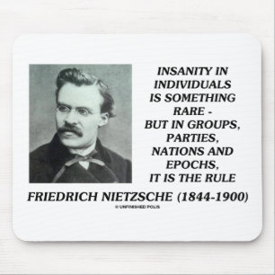 Nietzsche Insanity Rare In Individuals Quote Mouse Mat
