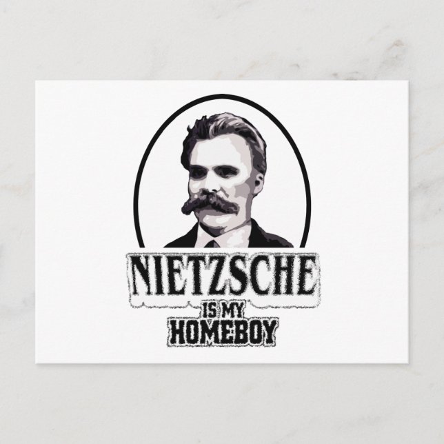 Nietzsche Is My Homeboy Postcard (Front)