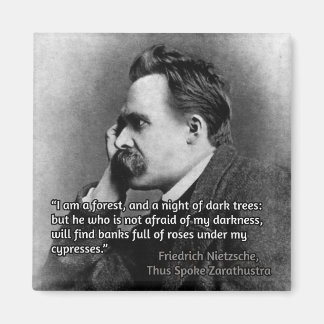 Nietzsche quotation on darkness magnet