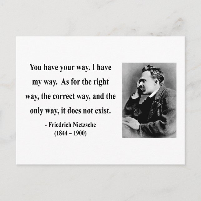 Nietzsche Quote 1b Postcard (Front)