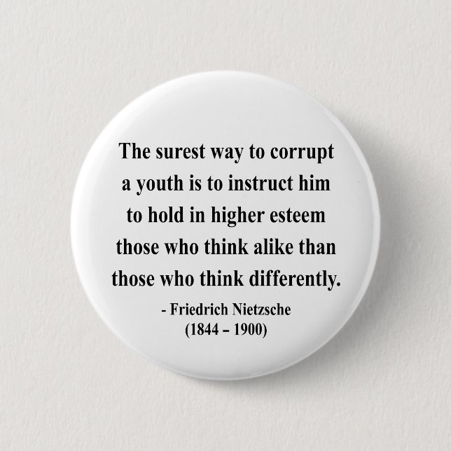 Nietzsche Quote 2a 6 Cm Round Badge (Front)