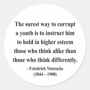 Nietzsche Quote 2a Classic Round Sticker