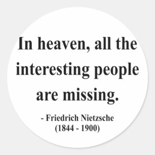 Nietzsche Quote 4a Classic Round Sticker