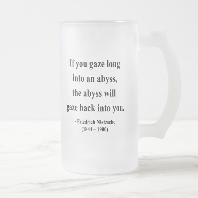 Nietzsche Quote 4a Frosted Glass Beer Mug (Right)
