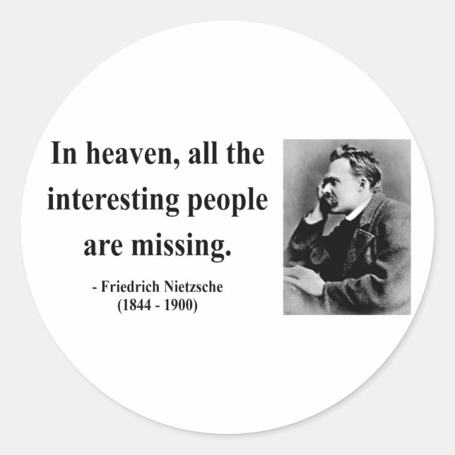 Nietzsche Quote 4b Classic Round Sticker (Front)