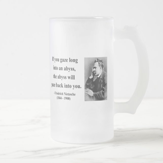 Nietzsche Quote 4b Frosted Glass Beer Mug (Right)