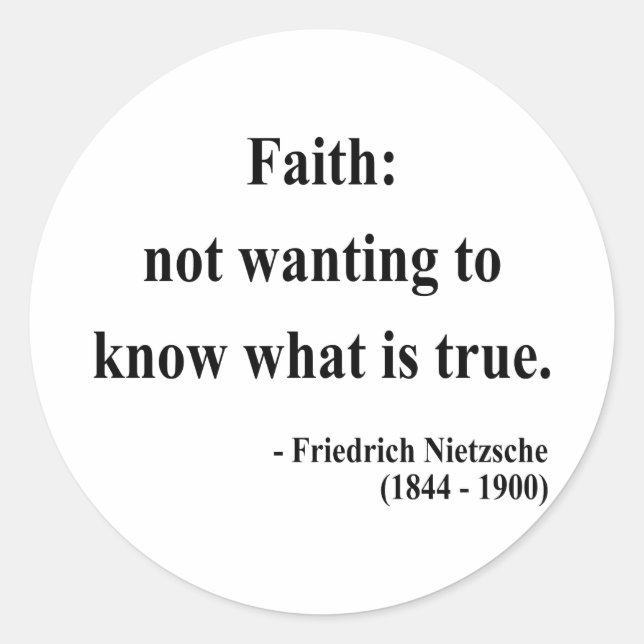 Nietzsche Quote 5a Classic Round Sticker (Front)
