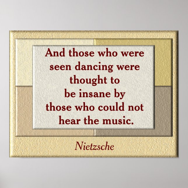 Nietzsche quote - art poster (Front)